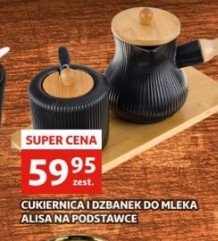 Cukiernica i dzbanek do mleka na podstawce alisa promocja