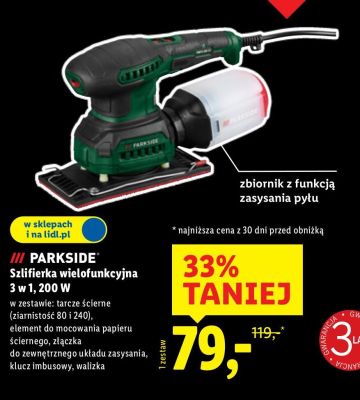 Szlifierka wielofunkcyjna 3w1, 200 W promocja w Lidl