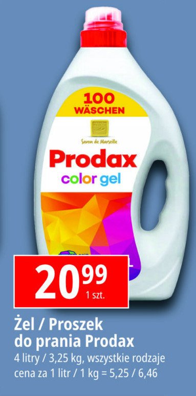 Proszek do prania kolor Prodax promocja