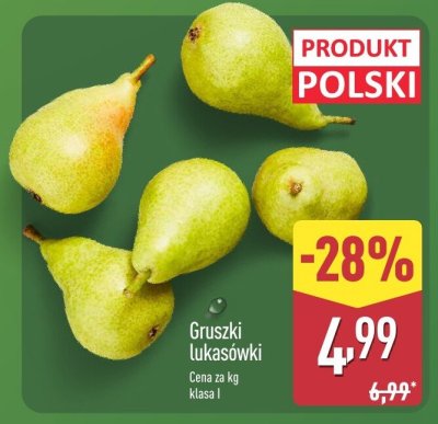 Gruszki lukasówki promocja w Aldi
