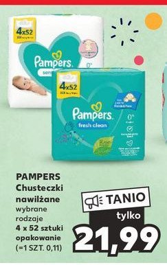 Chusteczki nawilżane Pampers fresh clean promocja