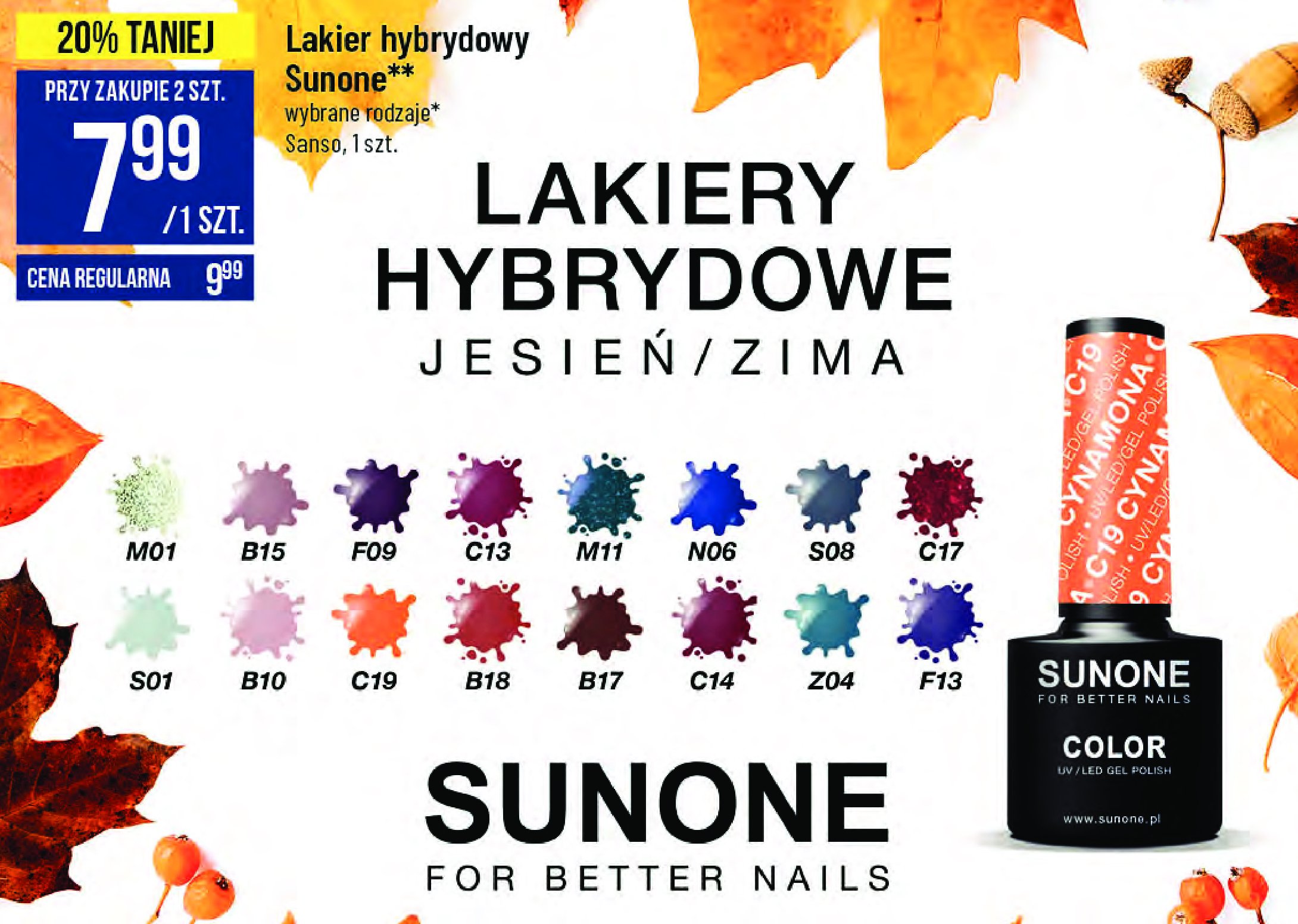 Lakier hybrydowy s01 Sunone promocja