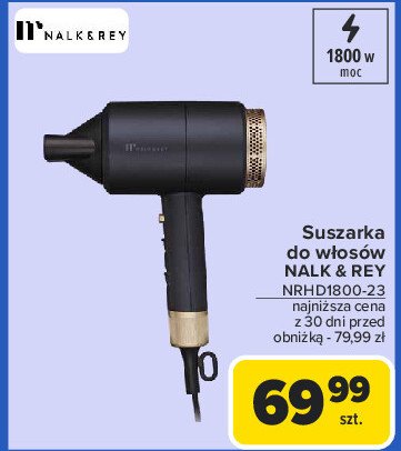 Suszarka do włosów nrhd1800-23 Nalk&rey promocja w Carrefour Market