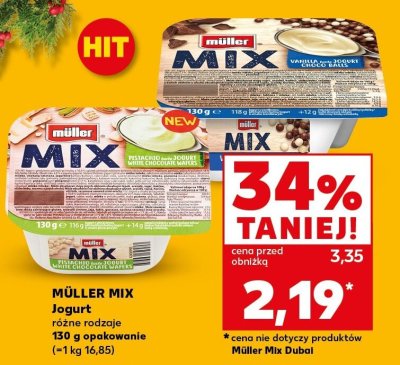 Jogurt różne rodzaje MÜLLER MIX promocja w Kaufland