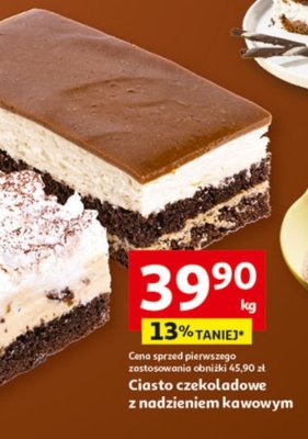 Ciasto czekoladowe z nadzieniem kawowym promocja w Auchan