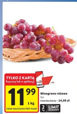 Winogrono różowe promocja w Intermarche