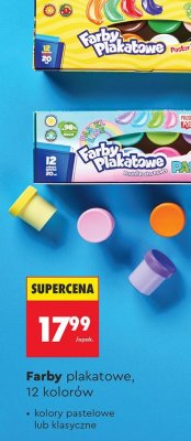 Farby plakatowe ASTRA 12 kolorów promocja w Biedronka