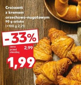 Croissant z kremem orzechowo-nugatowym promocja