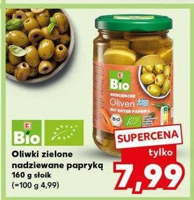 Oliwki zielone nadziewane papryką K-classic bio promocja