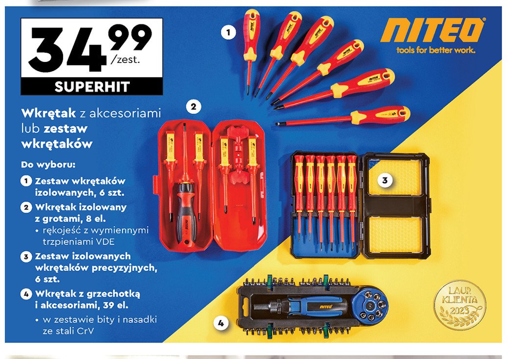 Wkrętaki izolowane Niteo tools promocja