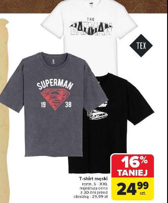 T-shirt męski s-xxl Tex promocja w Carrefour