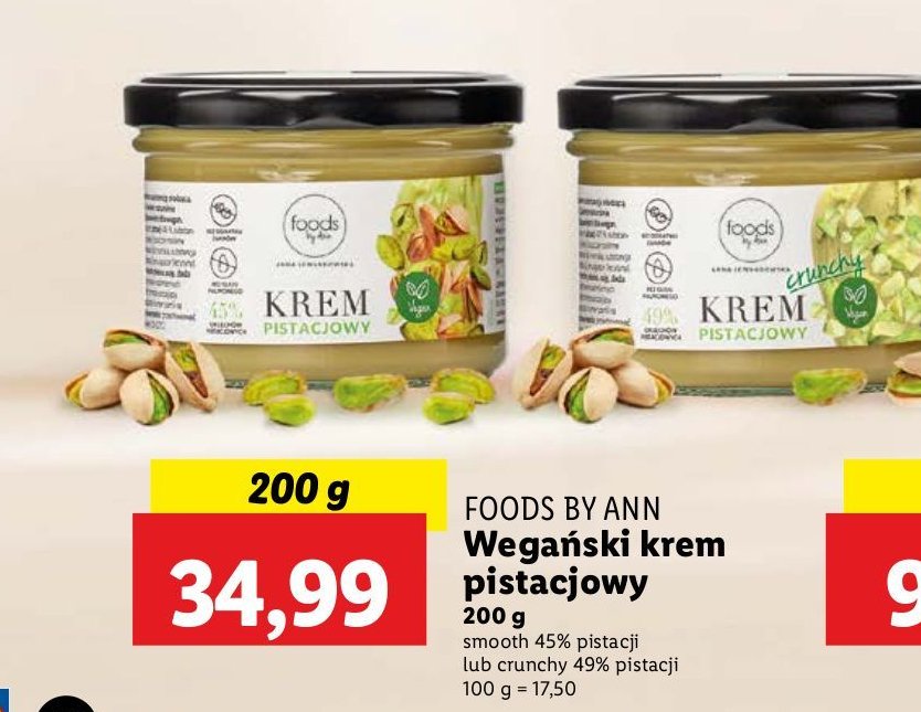 Krem pistacjowy crunchy Foods by ann promocja