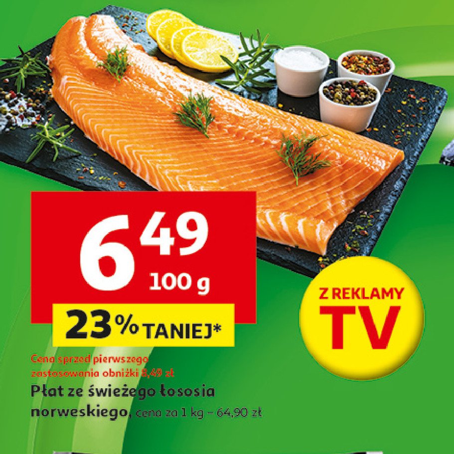 Płat z łososia świeży norweski promocja w Auchan