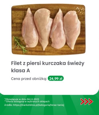 Filet z piersi kurczaka świeży klasa A promocja w Dino