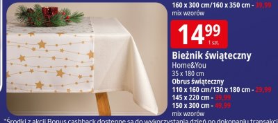 Bieżnik świąteczny Home&You promocja w Leclerc