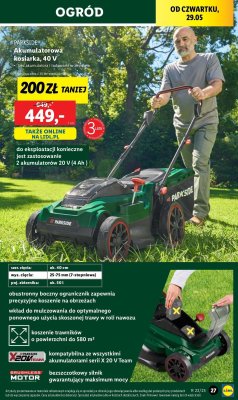 Kosiarka akumulatorowa 40 v Parkside promocja