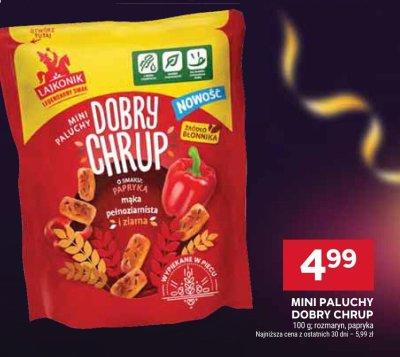 Mini paluszki Dobry Chrup papryka promocja w Stokrotka