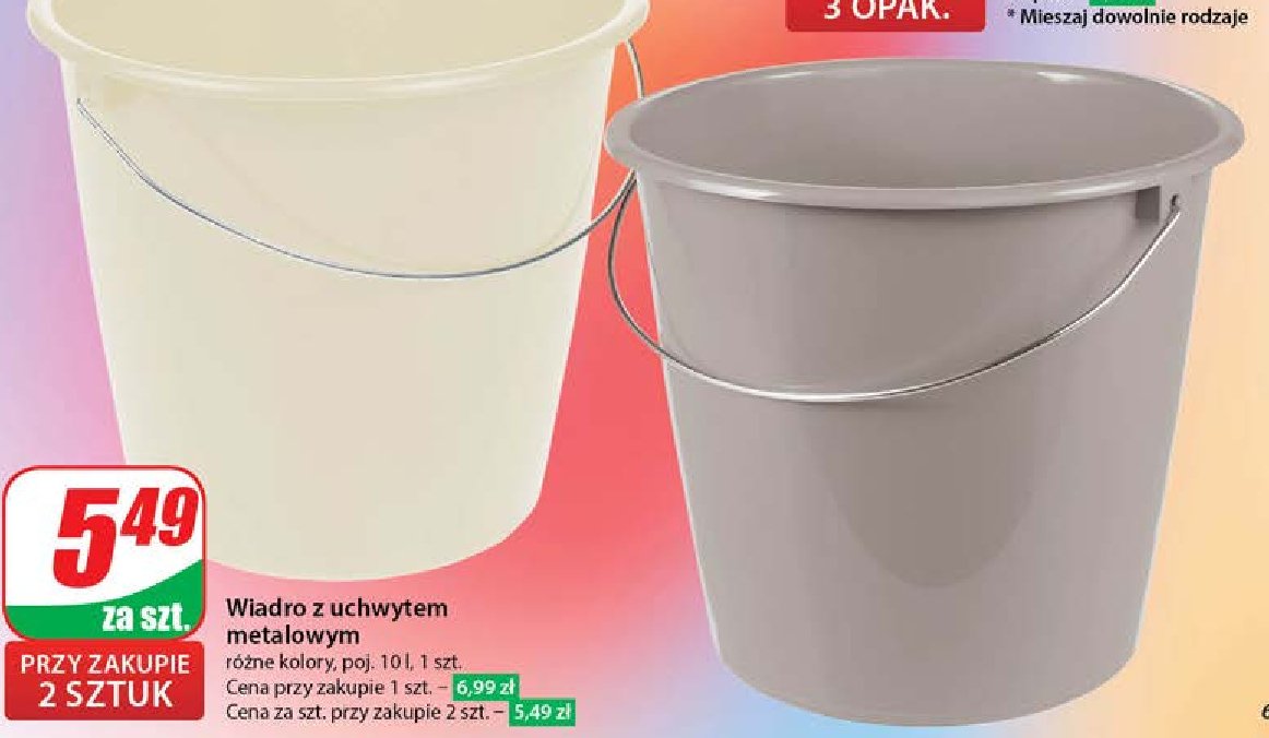 Wiadro 10 l promocja w Dino