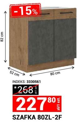 Szafka kuchenna 80ZL-2F promocja w Merkury Market