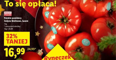 Polskie pomidory Jedyne Malinowe promocja w Lidl