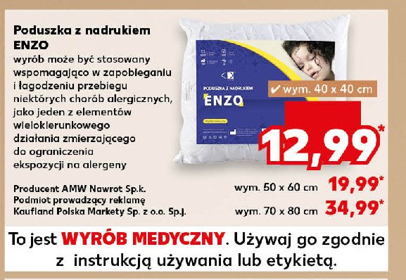 Poduszka enzo 70 x 80 cm Amw promocja