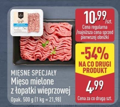 Mięso mielone z łopatki wieprzowej promocja w Aldi
