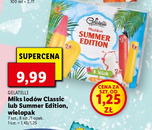 Lody letni mix summer edition Gelatelli promocja