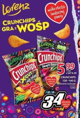 Chipsy Crunchips Lorenz 130-140g wybrane rodzaje promocja w Selgros