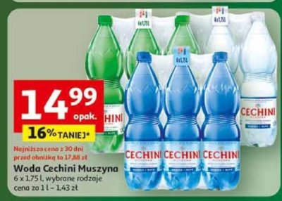 Woda Cechini niegazowana promocja w Auchan