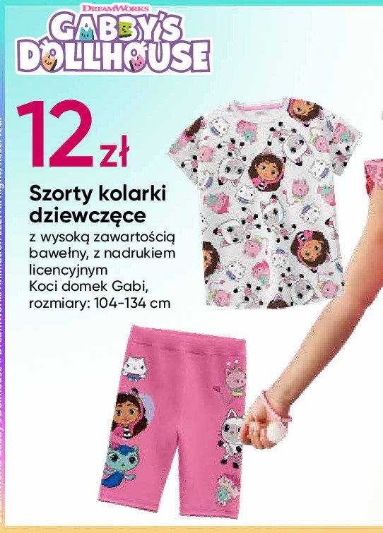 Szorty kolarki dziewczęce koci domek gabi promocja