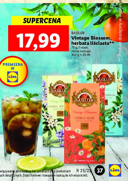 Herbata jasmine dream Basilur vintage blossoms promocje