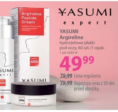 Krem YASUMI Argireline zaawansowany krem przeciwzmarszczkowy pod oczy 60 szt./1 opak. promocja w Hebe