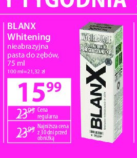 Pasta do zębów nieabrazyjna Blanx whitening promocja w Hebe