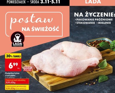 Ćwiartka tylna z kurczaka promocja w Biedronka