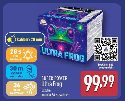 Fajerwerki SUPER POWER Ultra Frog bateria 36-strzałowa promocja w Aldi