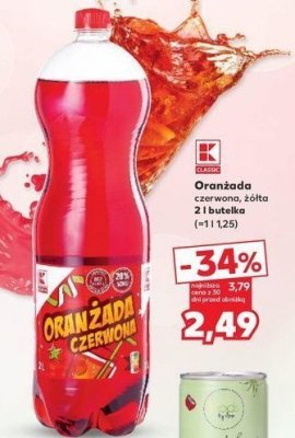 Oranżada czerwona K-classic promocja