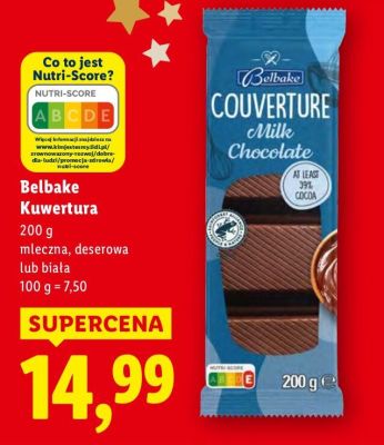 Czekolada Kuwertura biała promocja w Lidl