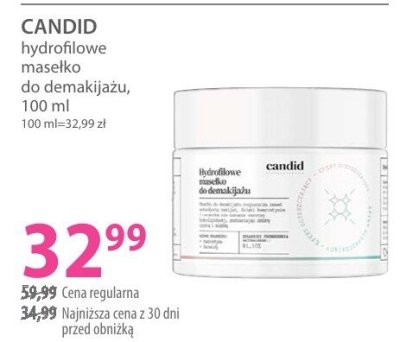 Masełko hydrolipowe do demakijażu CANDID promocja w Hebe