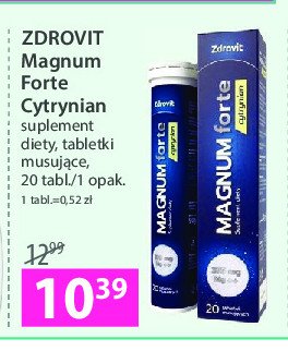 Tabletki musujące cytrynian Zdrovit magnum forte promocja