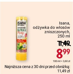 Odżywka do włosów bazylia & mango Isana hair professional promocja