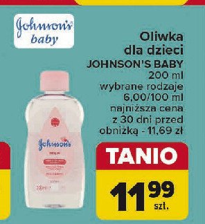 Oliwka łagodna Johnson's baby promocja