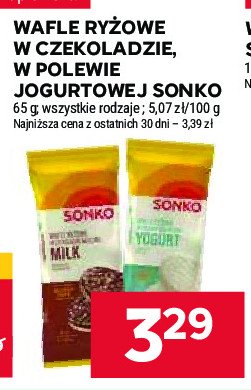 Wafle ryżowe w polewie jogurtowej Sonko promocja