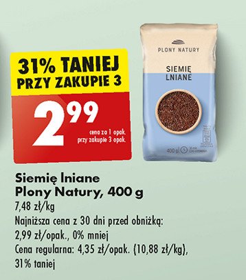 Siemię lniane Plony natury promocja