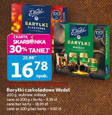 Batyłki czekoladowe Wedel wybrane rodzaje promocja w Auchan