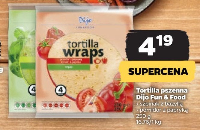 Tortilla szpinakowa Dijo promocja