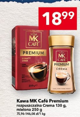 Kawa MK Café Premium rozpuszczalna Crema 130 g promocja w LEWIATAN