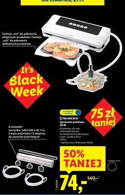 Zgrzewarka próżniowa 125 W promocja w Lidl