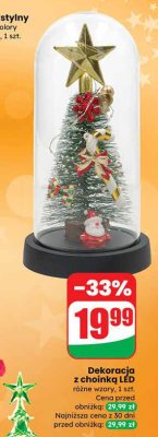 Dekoracja z choinką LED różne wzory promocja w Dino