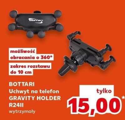 Uchwyt na telefon GRAVITY HOLDER R24II wytrzymały, możliwość obracania o 360°, zakres rozstawu do 10 cm promocja w Kaufland