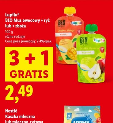 Kaszka mleczna lub mleczno-ryżowa Nestlé promocja w Lidl